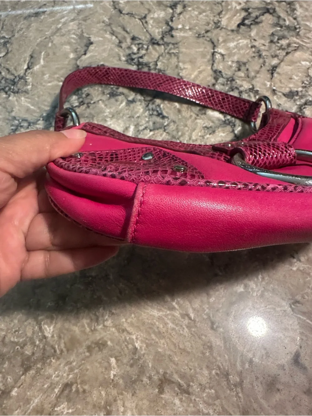 Vintage BCBG girls hot pink shoulder bag